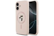 Puhelin - Kannet ja kotelot - Karl Lagerfeld Silicone Karl&Choupette Ring MagSafe Case for iPhone 17 - Pink - 3666339549411
