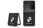 Puhelin - Kannet ja kotelot - Karl Lagerfeld Saffiano Karl&Choupette Pin Case for Samsung Galaxy Z Flip 7 - Black - 3666339559380
