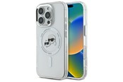 Puhelin - Kannet ja kotelot - Karl Lagerfeld IML Metal Karl&Choupette Head MagSafe Case for iPhone 16 Pro - White - 3666339318147