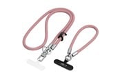 Puhelin - Muut lisävarusteet - Tech-Protect  C10S Crossbody Phone Lanyard (114 cm) + Wrist Lanyard (31 cm) - Pink-Titanium - 5906302324354
