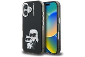 Puhelin - Kannet ja kotelot - Karl Lagerfeld IML Aquarelle Karl & Choupette & Logo iPhone 16 Case - Black - 3666339464745