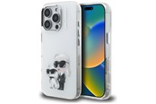 Puhelin - Kannet ja kotelot - Karl Lagerfeld IML Aquarelle Karl & Choupette & Logo iPhone 16 Pro Case - White - 3666339464943