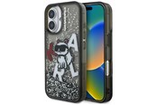 Puhelin - Kannet ja kotelot - Karl Lagerfeld Liquid Glitter Choupette Logo iPhone 16 Case - Black - 3666339464028