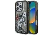 Puhelin - Kannet ja kotelot - Karl Lagerfeld Liquid Glitter Choupette Logo Case for iPhone 16 Pro - Black - 3666339464042