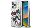 Puhelin - Kannet ja kotelot - Karl Lagerfeld Liquid Glitter Choupette Logo Case for iPhone 16 Pro - Clear - 3666339464226