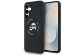 Puhelin - Kannet ja kotelot - Karl Lagerfeld Silicone Karl & Choupette Heads MagSafe Case for Samsung Galaxy S25 FE - Black - 3666339572174