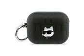 Puhelin - Muut lisävarusteet - Karl Lagerfeld Monogram Choupette Head Case for AirPods Pro 3 - Black - 3666339577568