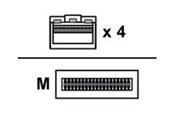 Verkkokaapelit - Arista Networks Arista 100GBase-CU direct attach cable - 1 m - Musta - CAB-Q-4S-100G-1M