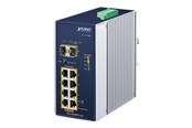 Kytkimet - PLANET IGS-1020PTF-12V - switch - 10 ports - unmanaged - IGS-1020PTF-12V