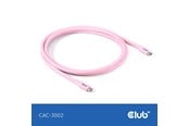 USB kaapelit - Club 3D - USB-C cable - 24 pin USB-C to 24 pin USB-C - 2 m - CAC-3002