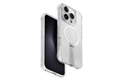 Puhelin - Kannet ja kotelot - UNIQ Eleva with Vertica Stand Case for iPhone 16 Pro - Transparent - 8886463690710