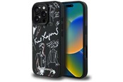 Puhelin - Kannet ja kotelot - Karl Lagerfeld Grained Pattern & Logo MagSafe Case for iPhone 16 Pro - Black - 3666339463328