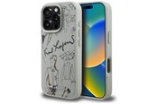 Puhelin - Kannet ja kotelot - Karl Lagerfeld Grained Pattern & Logo MagSafe Case for iPhone 16 Pro Max - Gray - 3666339463519