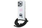 Puhelin - Kannet ja kotelot - Karl Lagerfeld IML Crossbody Karl&Choupette Head Case for iPhone 16 Pro Max - White - 3666339462079