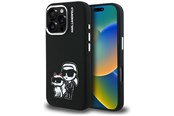 Puhelin - Kannet ja kotelot - Karl Lagerfeld Silicone Karl&Choupette Sketch MagSafe Case for iPhone 16 Pro - Black - 3666339462246