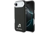 Puhelin - Kannet ja kotelot - Karl Lagerfeld Karl & Choupette Head Pins Saffiano MagSafe Case for iPhone Air - Black - 3666339599485