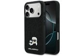 Puhelin - Kannet ja kotelot - Karl Lagerfeld Rhinestones Karl&Choupette Pin Case for iPhone 17 Pro - Black - 3666339603335
