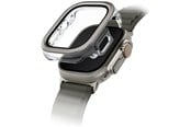 Smartwatch - Lisävarusteet - UNIQ Voute Tempered Glass Case for Apple Watch Ultra 49mm - Silver - 8886463691960