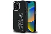 Puhelin - Kannet ja kotelot - Karl Lagerfeld FW Grained Signature Logo Case for iPhone 16 Pro Max - Black - 3666339457570