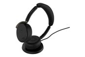 Kuulokkeet - Jabra Evolve3 65 Flex MS - USB-C with Dongle - Black (Incl. Wireless Charging Pad) - 36699-999-889
