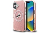 Puhelin - Kannet ja kotelot - Karl Lagerfeld IML Glitter Karl & Choupette Heads Logo MagSafe iPhone 16 Case - Pink - 3666339468347