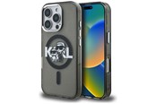 Puhelin - Kannet ja kotelot - Karl Lagerfeld IML Glitter Karl & Choupette Sketch Logo MagSafe Case for iPhone 16 Pro - Black - 3666339460808