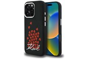 Puhelin - Kannet ja kotelot - Karl Lagerfeld Silicone Heart Sign Logo MagSafe Case for iPhone 16 Pro Max - Black - 3666339460457