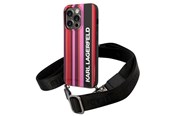 Puhelin - Kannet ja kotelot - Karl Lagerfeld Color Stripes Strap Case for iPhone 14 Pro - Pink - 3666339094218