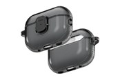 Puhelin - Kannet ja kotelot - UNIQ Glase Pro Case for AirPods Pro 3 Lock Case - Clear Black - 8886463696828