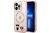 Puhelin - Kannet ja kotelot - Karl Lagerfeld KLHMP14LHKCP iPhone 14 Pro 6.1" hardcase pink/pink Karl & Choupette Aluminum Magsafe - 3666339087340