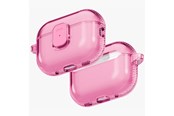 Puhelin - Kannet ja kotelot - UNIQ Glase Pro Case for AirPods Pro 3 Lock Case - Clear Pink - 8886463696835