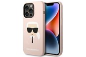 Puhelin - Kannet ja kotelot - Karl Lagerfeld KLHCP14XSLKHLP iPhone 14 Pro Max 6.7 "hardcase pink / pink Silicone Karl`s Head - 3666339085476