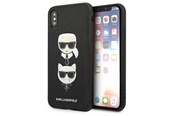 Puhelin - Kannet ja kotelot - Karl Lagerfeld Saffiano Karl&Choupette Head case for iPhone XS Max - black - 3666339055011