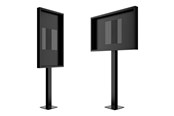 Seinäkiinnitys, AV-kiinnikkeet & AV-kalusteet - Multibrackets M Pro Series stand - totem - for digital signage LCD panel - rotate - black RAL 9005 - Max 63 kg - recommended for 55" - 7340234812578