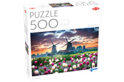 Palapelit - Tactic 500 pcs puzzle: Old Mills and Tulips - 56652