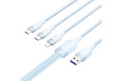 USB kaapelit - Vention USB 2.0 A - 3-in-1 6A kaapeli CTRLG 1.5M (sininen) - CTRLG