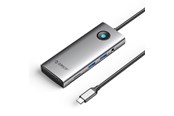 USB hub - ORICO PW11 8in1 USB-C Docking Station 2x USB-A 3.0 1x USB-C PD 100W 1x HDMI 4K 60Hz 1x microSD/SD 1x RJ45 Gigabit Ethernet 1x Audio 3.5mm - Gray USB hub - Harmaa - PW11-8PM-GY-EP