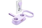 Virtakaapelit (ulkoinen) - ORICO AP3 20W GaN 5in1 Power Strip 2x AC + 2x USB-A + 1x USB-C - Purple - AP3-2A2U1C-PRO-EU-PU-HU