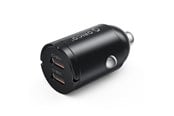 Puhelin - Adapterit & Laturit - ORICO MiniRing 30W 2x USB-C Car Charger - Black - MR-30-2C-BK-EP-HU