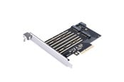 SSD 2 - ORICO PDM2 PCI-E 3.0 x4 Expansion Card for M.2 NVMe and SATA Drives - Black - PDM2-BP-HU