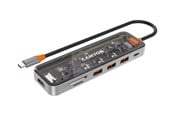 USB hub - Canyon DS-13 7-in-1 USB-C hubi 4K, harmaa USB hub - Harmaa - CNS-TDS13