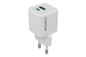 Puhelin - Adapterit & Laturit - Canyon GaN 20W USB-C PD & USB-A laturi, valkoinen - CNS-CUW20AC