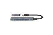 USB hub - Canyon DS-02 4-in-1 USB-A/C hubi, harmaa USB hub - 4 porttia - USB 3.0 - Harmaa - CNS-TDS02G
