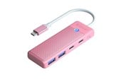 USB hub - ORICO PAPW2AC-C3-C3 USB Hub 4-port 2x USB-A 3.0 1x USB-C 3.0 with USB-C PD 100W charging 0.15m - pink USB hub - 4 porttia - USB 3.0 - Vaaleanpunainen - PAPW2AC-C3-015-PK-EP