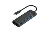 USB hub - ORICO PAPW3AT-U3 USB Hub 4-port 3x USB-A 3.0 with microSD/SD card reader 1.8 m - black USB hub - 4 porttia - USB 3.0 - Musta - PAPW3AT-C3-18-BK-EP