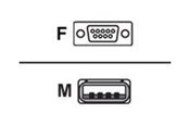 Rinnakkais- / Sarjakaapelit - Honeywell - serial / power cable - USB to DB-9 - 3 m - CBL-500-300-S00-09