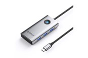 USB hub - ORICO PW11 6in1 USB-C Docking Station 3x USB-A 3.0 1x USB-C PD 100W 1x HDMI 4K 30Hz 1x RJ45 2.5G Ethernet - Gray USB hub - 6 satamat - USB 3.0 - Harmaa - PW11-6P25R-GY-BP