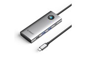 USB hub - ORICO PW11 8in1 USB-C Docking Station 2x USB-A 3.0 1x USB-A 2.0 1x USB-C 3.0 1x USB-C PD 100W 1x HDMI 4K 60Hz 1x VGA 1080P 60Hz 1x RJ45 Gigabit Ethernet - Gray USB hub - 8 satamat - USB 3.0 - Harmaa - PW11-8PC-GY-BP