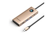 USB hub - ORICO PW11 8in1 USB-C Docking Station 2x USB-A 3.0 1x USB-A 2.0 1x USB-C 3.0 1x USB-C PD 100W 1x HDMI 4K 60Hz 1x VGA 1080P 60Hz 1x RJ45 Gigabit Ethernet - Rose Gold USB hub - 8 satamat - USB 3.0 - PW11-8PC-RG-EP