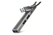 USB hub - AXAGON - keskitin - 4 porttia USB hub - 4 porttia - hopea - HUE-STA